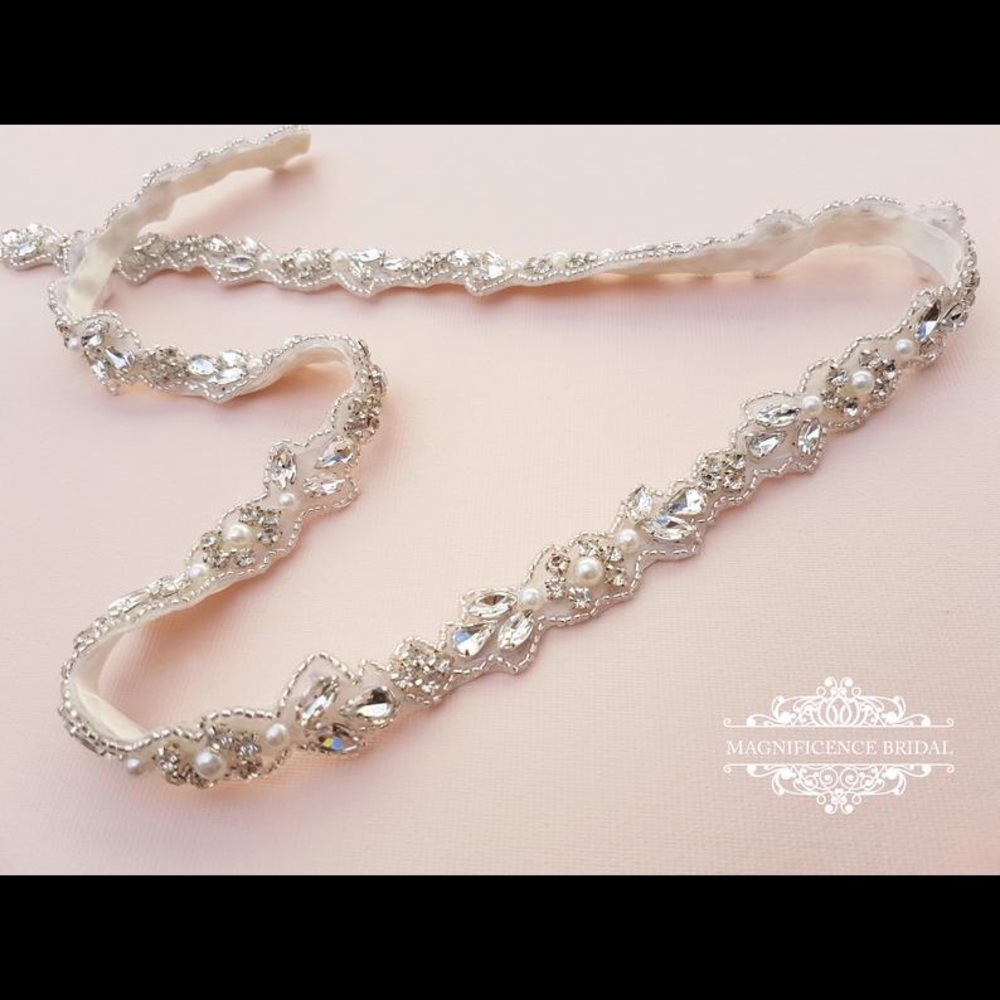 Rhinestone & Pearl Bridal Belt